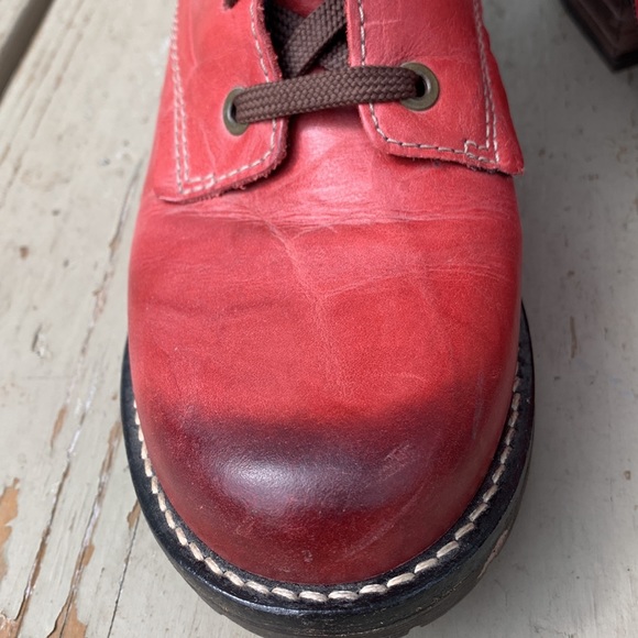 Dromedaris red boot EU 40 Kara combat lace up - Picture 5 of 13